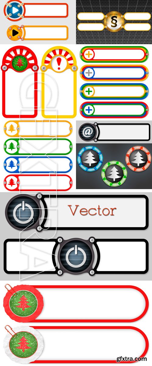 Flat elements of design in Vector