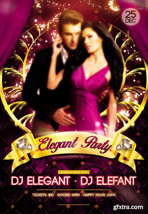 Elegant Party Flyer PSD Template