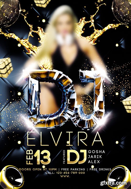 Dj Elvira Flyer PSD Template