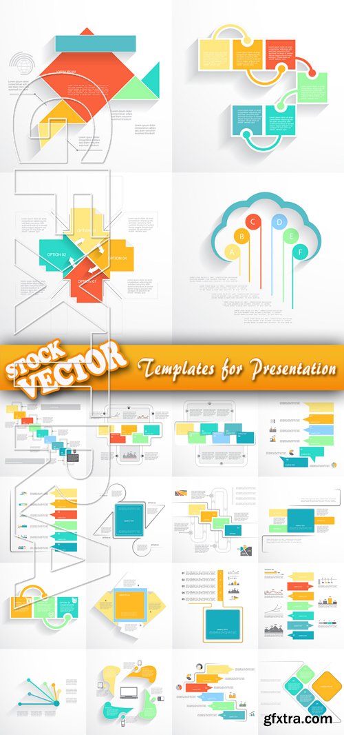 Stock Vector - Templates for Presentation