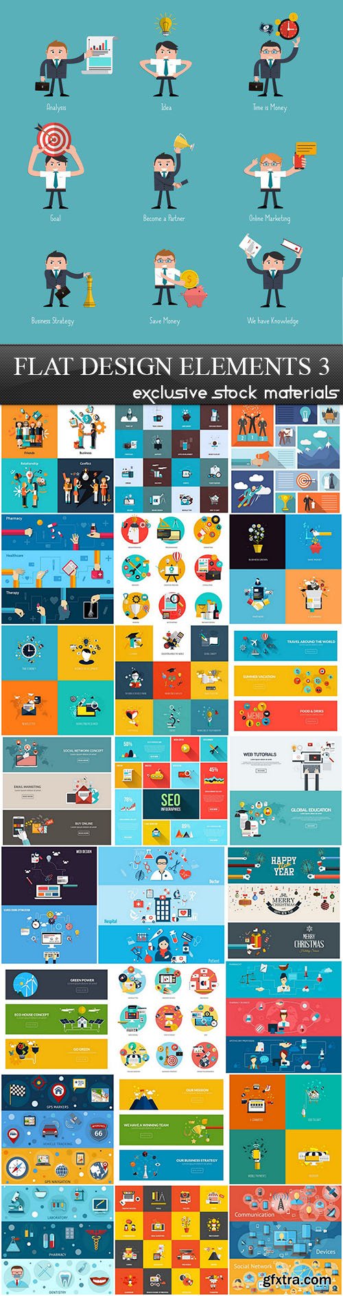 Flat Design Collection 3, 25xEPS