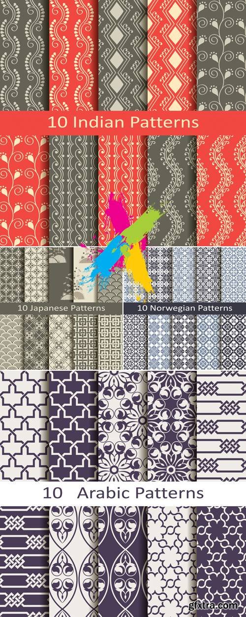 National Seamless Patterns Vector 2