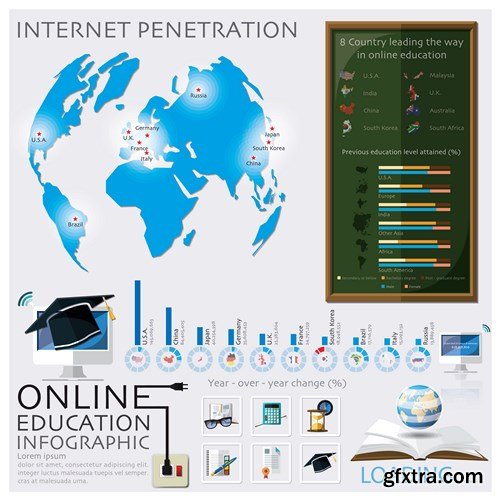 Infographics Elements 8, 25xEPS