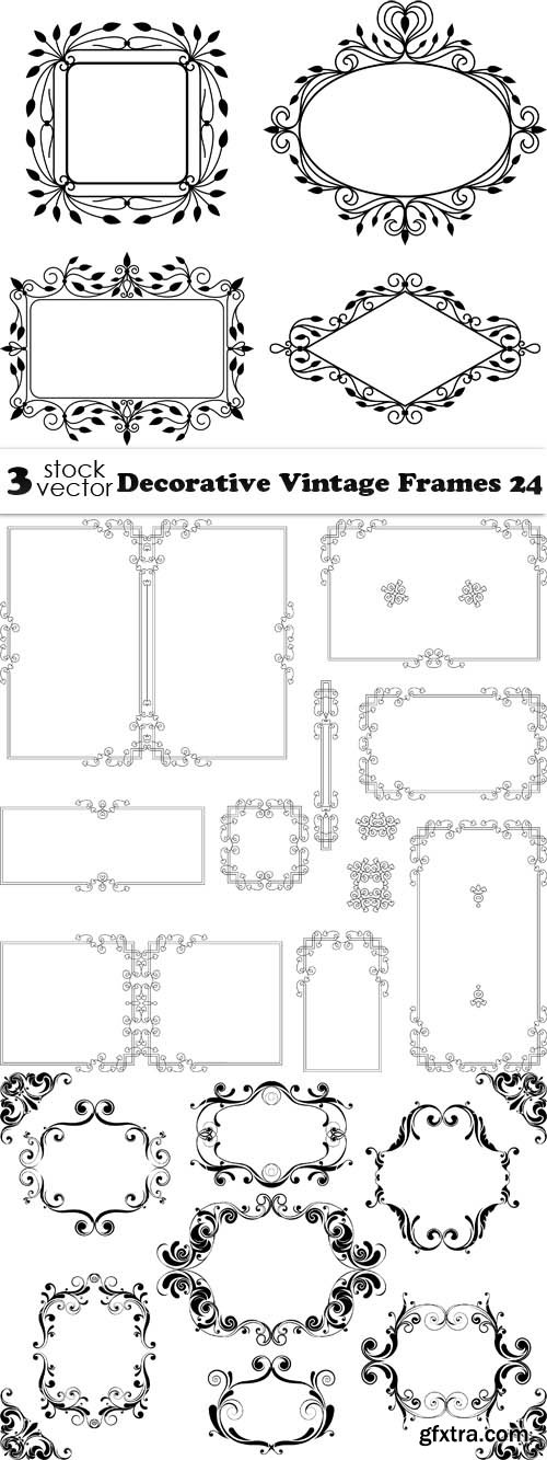 Vectors - Decorative Vintage Frames 24