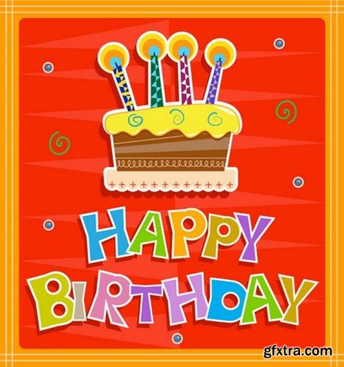 Stock Vectors - Happy birthday, 25xEPS