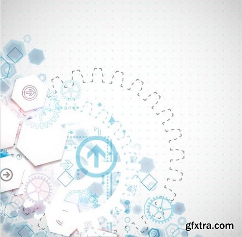 Abstract Background with Technological Elements #2, 25xEPS