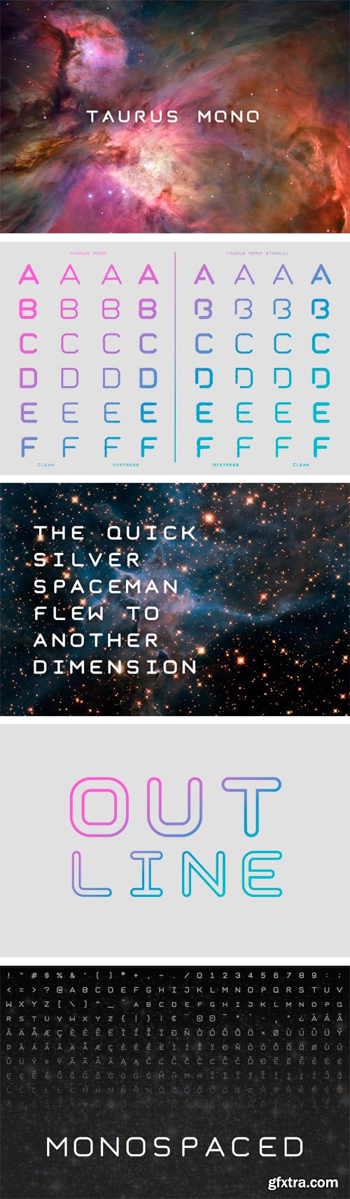 CM - Taurus Mono - Monospace &amp; Stencil