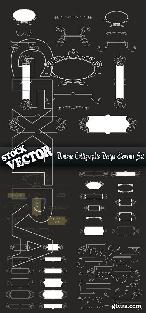 Stock Vector - Vintage Calligraphic Design Elements Set