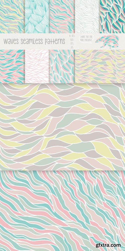 Waves Seamless Patterns 80493