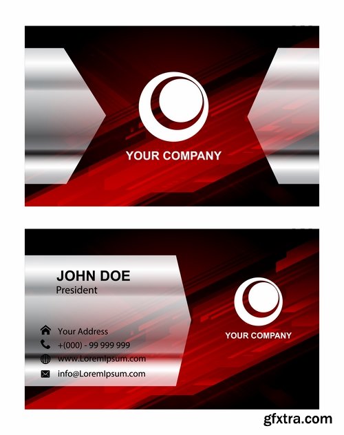 Collection of business cards templates #10-25 Eps
