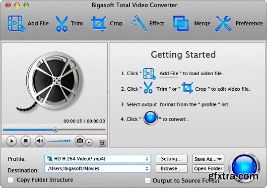 Bigasoft Total Video Converter for Mac 4.5.2 (Mac OS X)