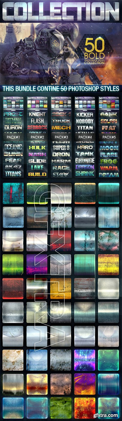Graphicriver - 50 Metal Text Effects [Bundle V2]