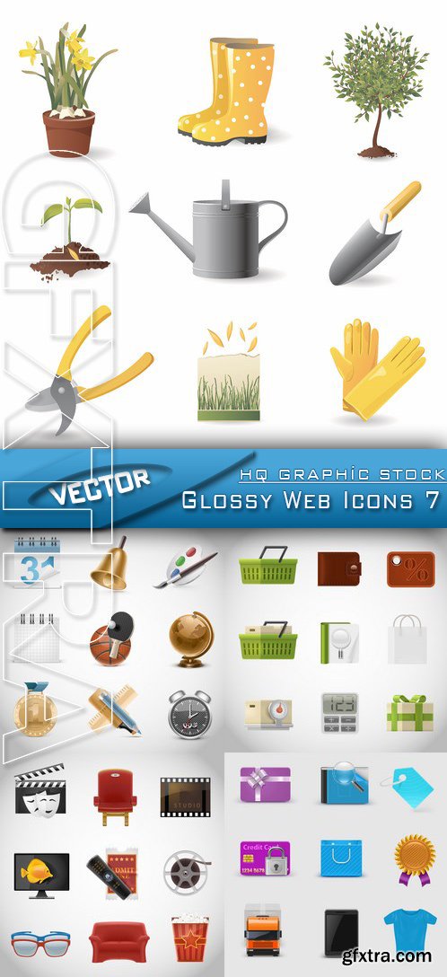 Stock Vector - Glossy Web Icons 7