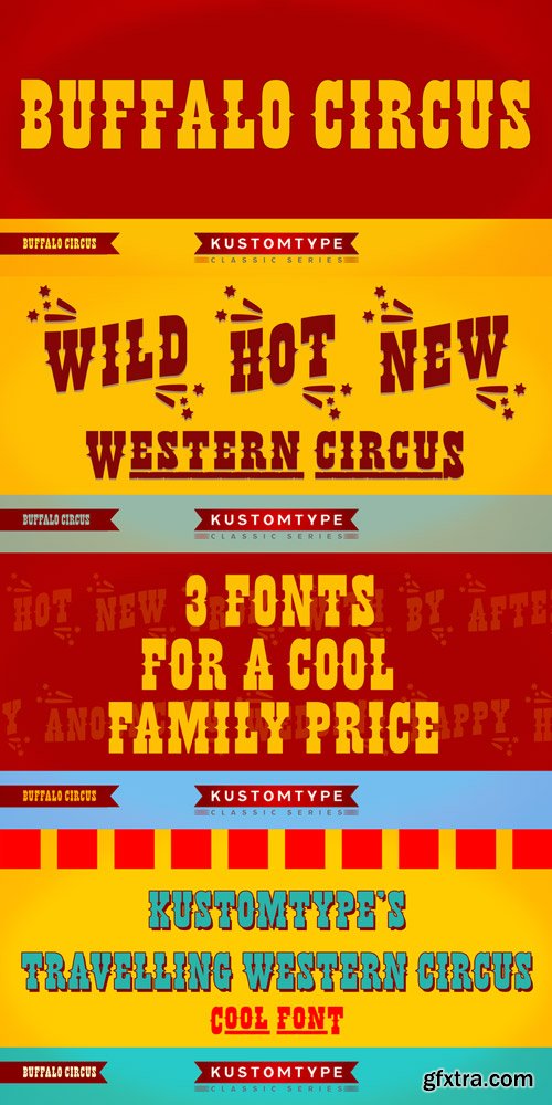 Buffalo Circus Font Family $50