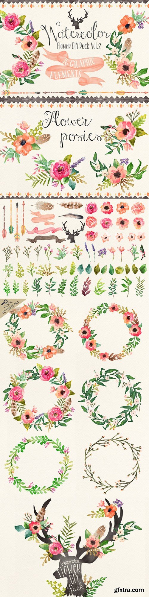 Watercolor Flower DIY Pack Vol.2 90995