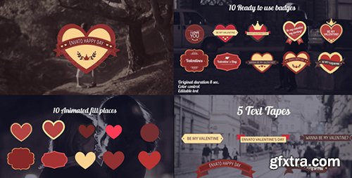 Videohive Valentines Day Badges Package 10108521