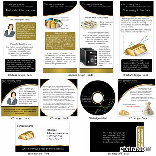 Corporate template design collection #2-25 Eps