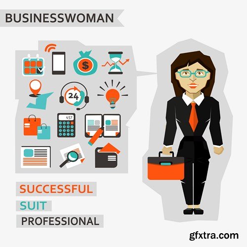 Flat Design - Icons Profession, 25xEPS