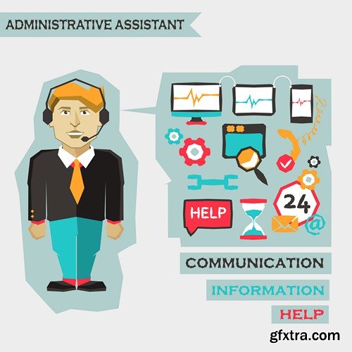 Flat Design - Icons Profession, 25xEPS