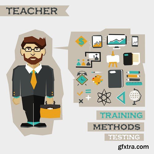 Flat Design - Icons Profession, 25xEPS