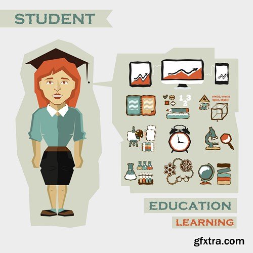 Flat Design - Icons Profession, 25xEPS