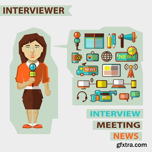 Flat Design - Icons Profession, 25xEPS