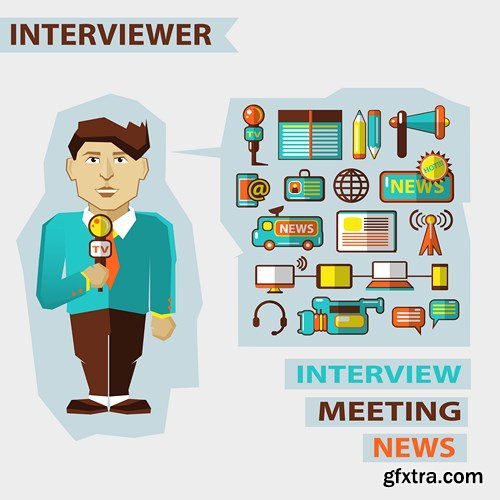 Flat Design - Icons Profession, 25xEPS