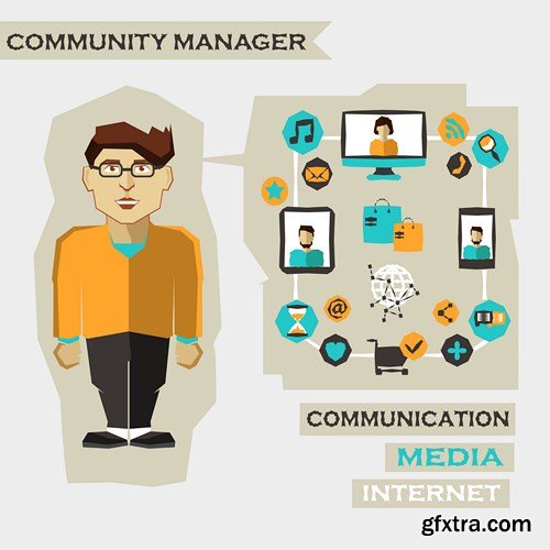 Flat Design - Icons Profession, 25xEPS