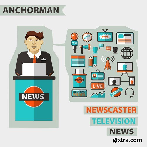 Flat Design - Icons Profession, 25xEPS