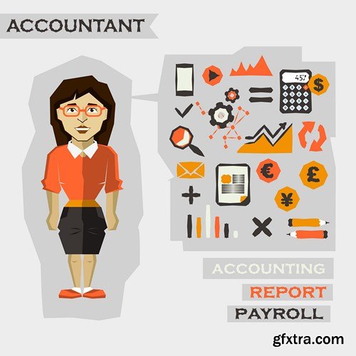 Flat Design - Icons Profession, 25xEPS