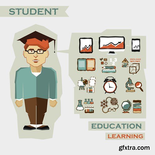 Flat Design - Icons Profession, 25xEPS