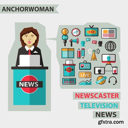 Flat Design - Icons Profession, 25xEPS