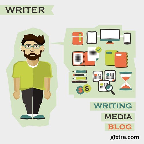 Flat Design - Icons Profession, 25xEPS