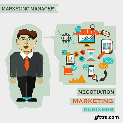 Flat Design - Icons Profession, 25xEPS