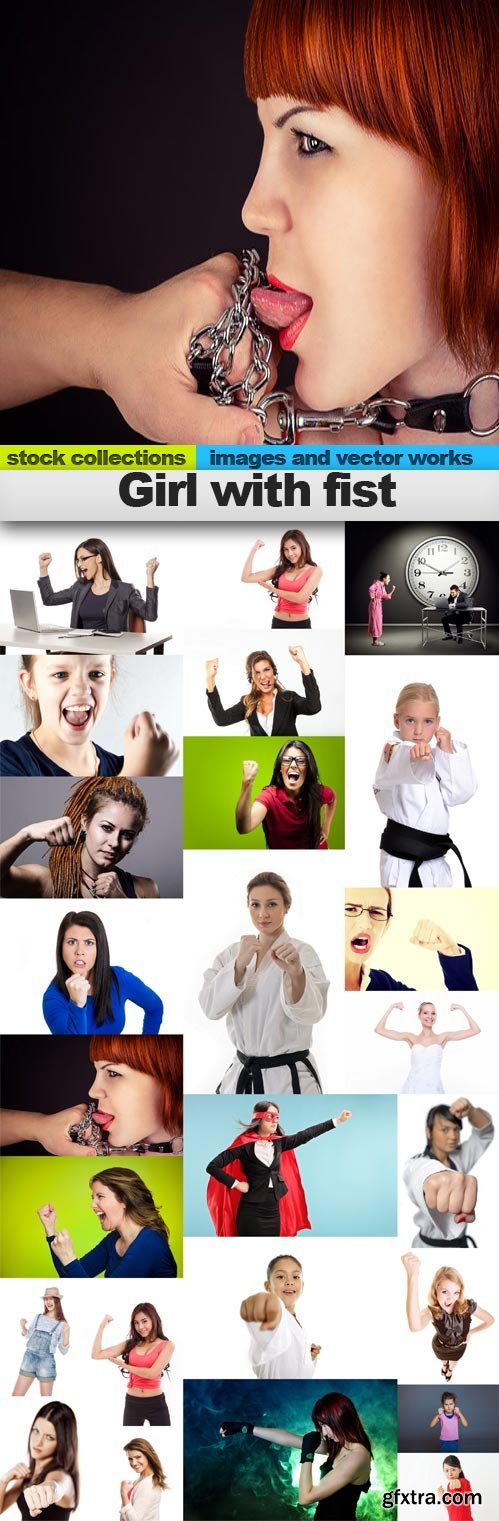 Girl with fist, 25 x UHQ JPEG Girl with fist, 25 x UHQ JPEG
