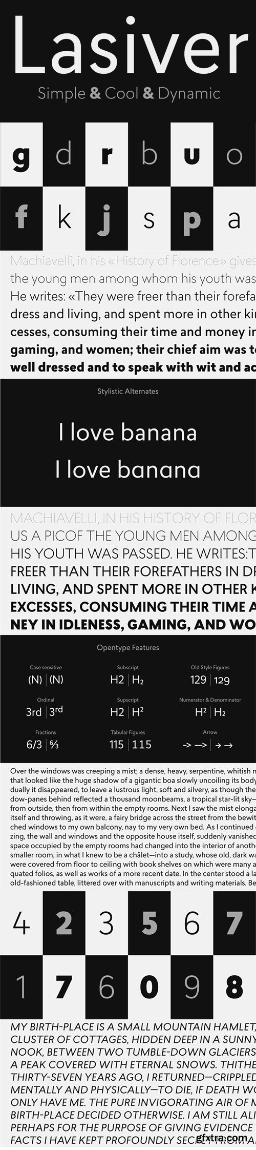 Lasiver - Simple & Dynamic Type Family 14xOTF $170 Lasiver - Simple & Dynamic Type Family 14xOTF $170