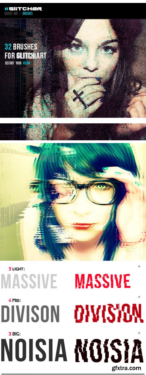 Glitch Bundle: 86 Actions + 32 Brush Glitch Bundle: 86 Actions + 32 Brush