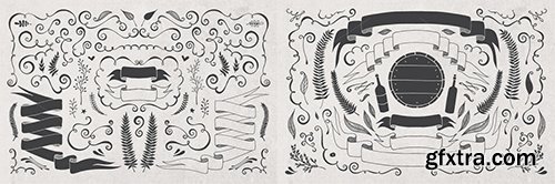 Hand Drawn Curls & Banners MEGAPACK Hand Drawn Curls & Banners MEGAPACK