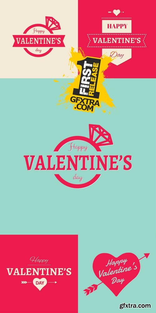 Vector Happy Valentines Day Card