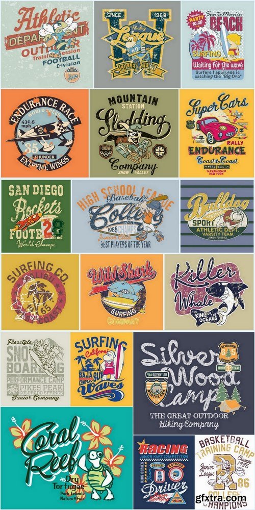 T-shirt print design for kids 2 25xEPS