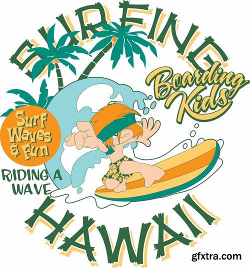 T-shirt print design for kids 2 25xEPS