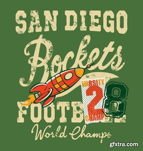 T-shirt print design for kids 2 25xEPS