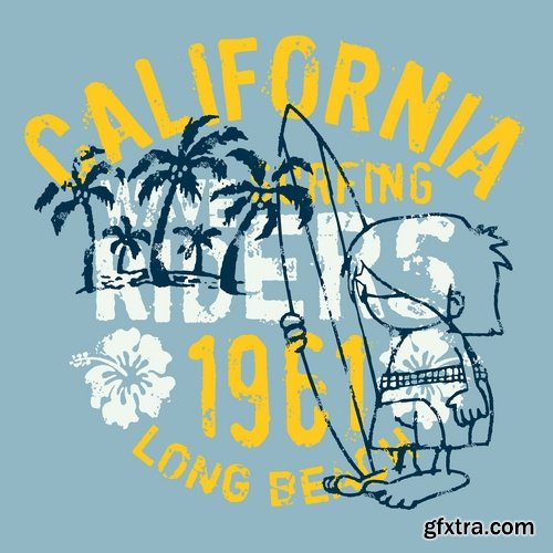 T-shirt print design for kids 2 25xEPS