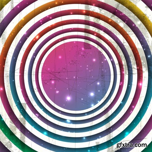 Collection of vector backgrounds picture spiral 25 Eps