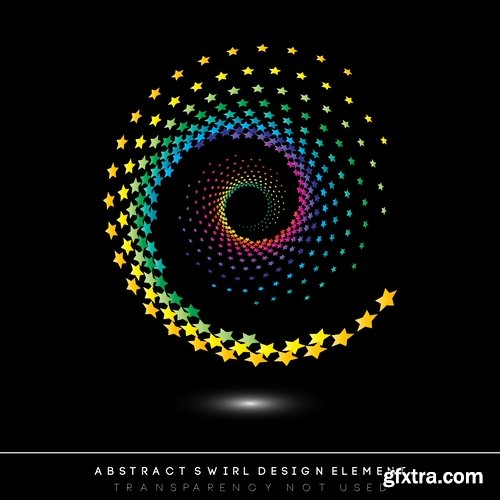 Collection of vector backgrounds picture spiral 25 Eps