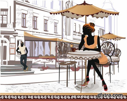A series of romantic paintings handmade vector 2, 25 x EPS A series of romantic paintings handmade vector 2, 25 x EPS