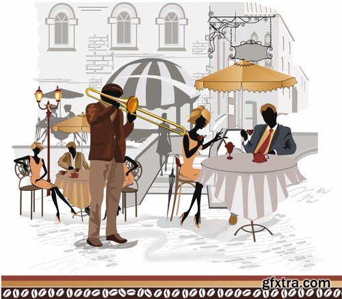 A series of romantic paintings handmade vector 2, 25 x EPS A series of romantic paintings handmade vector 2, 25 x EPS