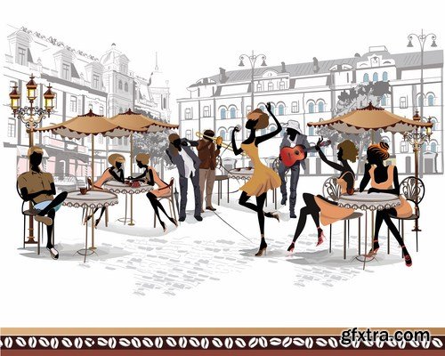 A series of romantic paintings handmade vector 2, 25 x EPS A series of romantic paintings handmade vector 2, 25 x EPS