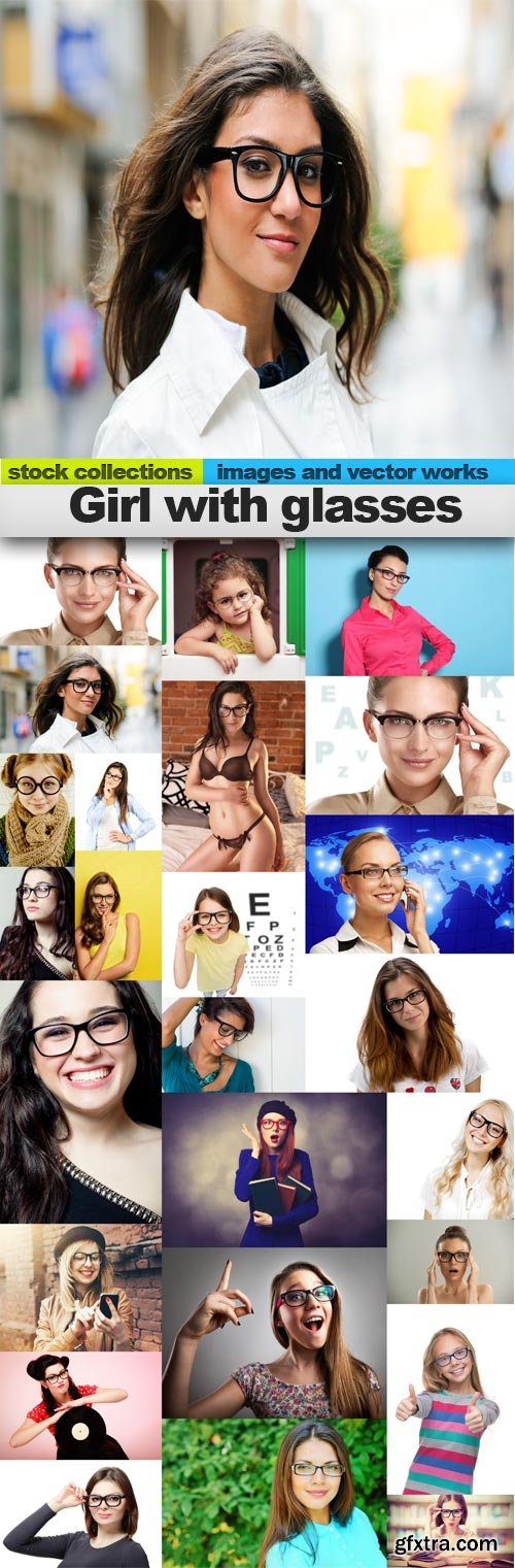 Girl with glasses, 25 x UHQ JPEG Girl with glasses, 25 x UHQ JPEG