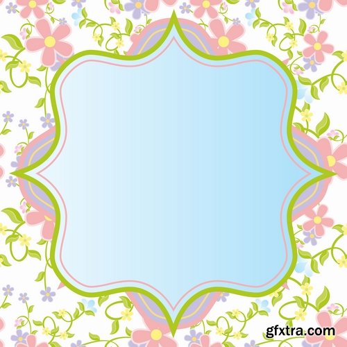 Collection of different vector picture frame 25 Eps
